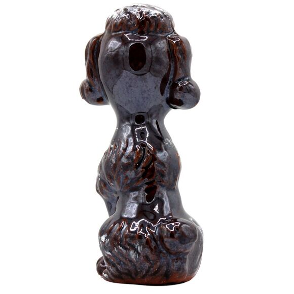 Vintage Japan Brown Poodle Figurine 4.5” Hand Painted Ceramic Redware Terracotta - Picture 6 of 7